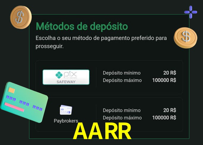 O cassino AARR oferece uma grande variedade de métodos de pagamento